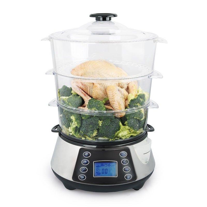 3 Layer / Tier Stainless Steel Digital Food Steamer with Rice Cooking