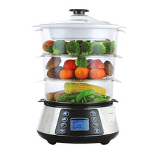 Load image into Gallery viewer, 3 Layer / Tier Stainless Steel Digital Food Steamer with Rice Cooking Bowl HF8333 - Heavenfresh

